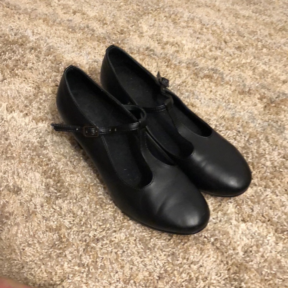 Black T-strap Character Shoes